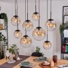 Gastor Hanglamp, Kogellampje, Hanglamp Amber, Duidelijk, 8-lichts