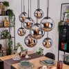 Gastor Hanglamp, Kogellampje, Hanglamp Chroom, Rookkleurig, 8-lichts