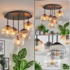 Koyoto Plafondlamp, Kogellampje 45 cm Amber, Duidelijk, Rookkleurig, 5-lichts