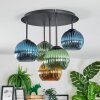 Koyoto Plafondlamp, Kogellampje 45 cm Blauw, Goud, Groen, 5-lichts