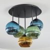 Koyoto Plafondlamp, Kogellampje 45 cm Blauw, Goud, Groen, 5-lichts
