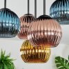 Koyoto Plafondlamp, Kogellampje 45 cm Blauw, Goud, Koperkleurig, 5-lichts