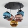 Koyoto Plafondlamp, Kogellampje 45 cm Blauw, Goud, Koperkleurig, 5-lichts