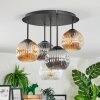 Ripoll Plafondlamp, Kogellampje Amber, Duidelijk, Rookkleurig, 5-lichts