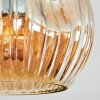 Ripoll Plafondlamp, Kogellampje Amber, Duidelijk, Rookkleurig, 5-lichts