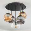 Ripoll Plafondlamp, Kogellampje Amber, Duidelijk, Rookkleurig, 5-lichts