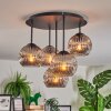 Ripoll Plafondlamp, Kogellampje Rookkleurig, 5-lichts