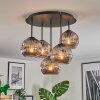 Ripoll Plafondlamp, Kogellampje Rookkleurig, 5-lichts