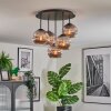Ripoll Plafondlamp, Kogellampje Chroom, Rookkleurig, 5-lichts