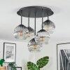Ripoll Plafondlamp, Kogellampje Duidelijk, Rookkleurig, 5-lichts