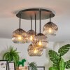 Ripoll Plafondlamp, Kogellampje Duidelijk, Rookkleurig, 5-lichts