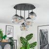 Ripoll Plafondlamp, Kogellampje Duidelijk, Rookkleurig, 5-lichts