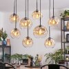 Ripoll Hanglamp, Kogellampje, Hanglamp Amber, Duidelijk, 8-lichts
