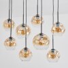 Ripoll Hanglamp, Kogellampje, Hanglamp Amber, Duidelijk, 8-lichts