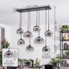 Ripoll Hanglamp, Kogellampje, Hanglamp Duidelijk, Rookkleurig, 8-lichts
