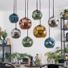 Ripoll Hanglamp, Kogellampje, Hanglamp Blauw, Chroom, Goud, Groen, Koperkleurig, Rookkleurig, 8-lichts