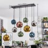 Ripoll Hanglamp, Kogellampje, Hanglamp Blauw, Chroom, Goud, Groen, Koperkleurig, Rookkleurig, 8-lichts