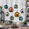 Ripoll Hanglamp, Kogellampje, Hanglamp Blauw, Chroom, Goud, Groen, Koperkleurig, Rookkleurig, 8-lichts