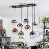 Koyoto Hanglamp, Kogellampje, Hanglamp Blauw, Groen, Duidelijk, Koperkleurig, 8-lichts