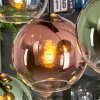 Koyoto Hanglamp, Kogellampje, Hanglamp Blauw, Groen, Duidelijk, Koperkleurig, 8-lichts