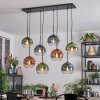Koyoto Hanglamp, Kogellampje, Hanglamp Blauw, Groen, Duidelijk, Koperkleurig, 8-lichts
