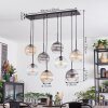 Koyoto Hanglamp, Kogellampje, Hanglamp Amber, Duidelijk, Rookkleurig, 8-lichts