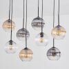 Koyoto Hanglamp, Kogellampje, Hanglamp Amber, Duidelijk, Rookkleurig, 8-lichts