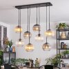 Koyoto Hanglamp, Kogellampje, Hanglamp Amber, Duidelijk, Rookkleurig, 8-lichts