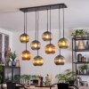 Koyoto Hanglamp, Kogellampje, Hanglamp Blauw, Groen, Koperkleurig, 8-lichts