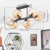 Koyoto Plafondlamp, Kogellampje Amber, 6-lichts