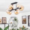 Koyoto Plafondlamp, Kogellampje Amber, 6-lichts