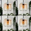 Lauden Hanglamp, Hanglamp Amber, Blauw, Groen, Duidelijk, Koperkleurig, 4-lichts