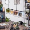 Lauden Hanglamp, Hanglamp Amber, Blauw, Groen, Duidelijk, Koperkleurig, 4-lichts