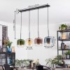 Lauden Hanglamp, Hanglamp Amber, Blauw, Groen, Duidelijk, Koperkleurig, 4-lichts