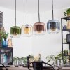 Lauden Hanglamp, Hanglamp Amber, Blauw, Groen, Duidelijk, Koperkleurig, 4-lichts