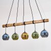 Koyoto Hanglamp, Kogellampje, Hanglamp Natuurlijke kleuren, Zwart, 5-lichts