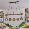 Koyoto Hanglamp, Kogellampje, Hanglamp Natuurlijke kleuren, Zwart, 5-lichts
