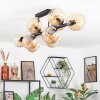 Koyoto Plafondlamp, Kogellampje Amber, 10-lichts