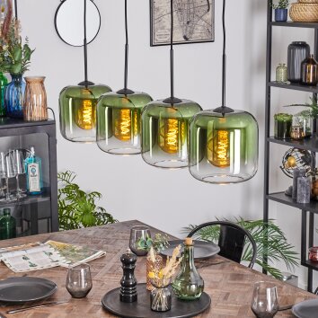 Lauden Hanglamp, Hanglamp Groen, Duidelijk, 4-lichts