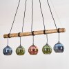 Koyoto Hanglamp, Kogellampje, Hanglamp Natuurlijke kleuren, Zwart, 5-lichts