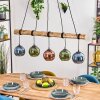 Koyoto Hanglamp, Kogellampje, Hanglamp Natuurlijke kleuren, Zwart, 5-lichts