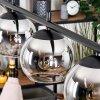 Koyoto Hanglamp, Kogellampje, Hanglamp Chroom, Duidelijk, Rookkleurig, 4-lichts