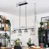 Koyoto Hanglamp, Kogellampje, Hanglamp Chroom, Duidelijk, Rookkleurig, 4-lichts