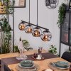 Ripoll Hanglamp, Kogellampje, Hanglamp Chroom, Rookkleurig, 4-lichts
