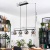 Ripoll Hanglamp, Kogellampje, Hanglamp Chroom, Rookkleurig, 4-lichts