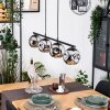 Ripoll Hanglamp, Kogellampje, Hanglamp Chroom, Rookkleurig, 4-lichts