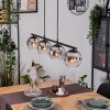 Ripoll Hanglamp, Kogellampje, Hanglamp Chroom, Duidelijk, Rookkleurig, 4-lichts