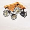 Malix Plafondlamp Bruin, Zwart, 4-lichts