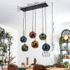 Ripoll Hanglamp, Kogellampje, Hanglamp Blauw, Goud, Groen, Koperkleurig, 6-lichts