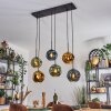 Ripoll Hanglamp, Kogellampje, Hanglamp Blauw, Goud, Groen, 6-lichts
